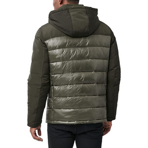 Men's Puffer Jacket Winter Insulated Breathable Eco-Friendly Zipper Closure Solid Color Casual High Street Style Windproof - Product Image 3