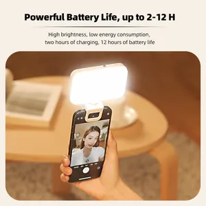 Recarregável Smartphone Bonito Telefone Clip Led Fill Light Portátil Live Streaming Maquiagem Iluminação Clip Light