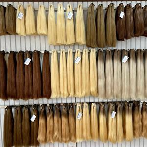 TOP HAUTE QUALITÉ!!! Grand stock 100% couleurs de cheveux brutes vietnamiennes extensions de cheveux humains extension de cheveux de trame à cuticules alignées - Product Image 2