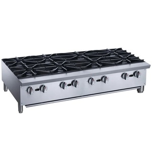 Offres 48 en. (unité non précisée, par exemple, 48 pouces) Plaque chauffante industrielle à gaz NSF à 8 brûleurs ECHP48A, 224 000 BTU, en acier inoxydable - Product Image 1