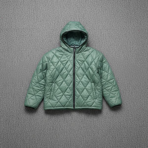 Chaqueta acolchada de nailon y poliéster de fabricante de ropa OEM, chaqueta de invierno con estampado de diamantes para hombre ligera repelente al agua - Product Image 5