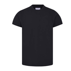100% T-shirts pour hommes en coton biologique de haute qualité respirant col rond taille personnalisée fabriqué avec du polyester/fibre de bambou - Product Image 2