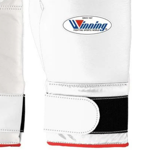 Gants de boxe professionnels en cuir blanc et rouge, avec fermeture velcro au poignet, pour l'entraînement et le sparring, pour hommes et femmes - Product Image 5