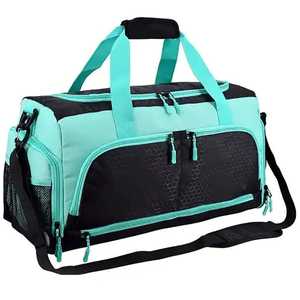 Bolsa de gimnasio unisex para hombre y mujer con zapato y compartimento húmedo-bolsa de lona para viajes, deportes, fitness y entrenamiento - Product Image 1
