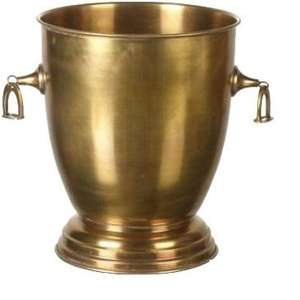 Seau à glace élégant pour champagne avec poignées en laiton poli, récipient à glace de designer haut de gamme avec finition miroir - Product Image 4