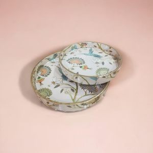 Ensemble moderne de 2 plateaux de service en bois MDF émaillé, cuisine, salle à manger, décoration en résine faite à la main, 9*9 7*7 - Product Image 3