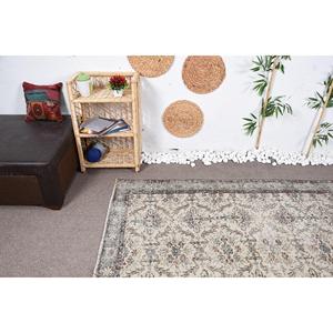 พรมตุรกี 5.2x7.9 ฟุต (157x241 ซม.) สีเบจลายดอกไม้สไตล์วินเทจ - Product Image 5