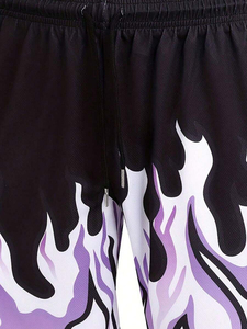 American Style High Street Fitness Basketball Shorts Respirant 100% Polyester Color Blocking Solid Pattern Unisex Team Uniforms - Product Image 3