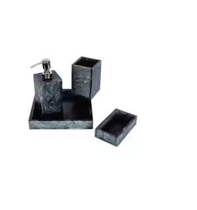 ชุดเซ็ทห้องน้ำทรงพระจันทร์เสี้ยวทันสมัยงานฝีมือเรซิ่นทรงสี่เหลี่ยมกันน้ำทำจากเรซิ่นแท้เป็นมิตรกับสิ่งแวดล้อมงานฝีมือรูปพระจันทร์เสี้ยว - Product Image 2