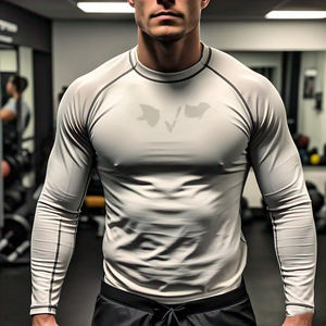 Vêtements de plage d'été pour hommes Chemises de compression Design personnalisé Vêtements de sport Rash Guard Manches courtes Caractéristique respirante - Product Image 4