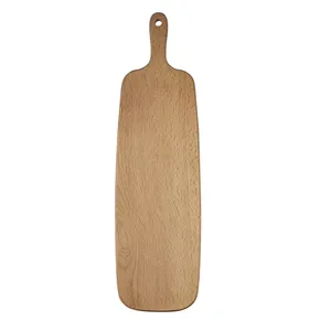 Planche à découper rectangulaire en bois de créateur faite à la main avec poignée planche de préparation alimentaire de fournisseur indien pour restaurants et hôtels - Product Image 1