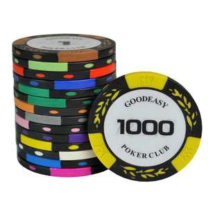 Jetons de poker en argile de qualité casino, 14 g, avec couleur et logo personnalisés, comprenant un étui personnalisé pour cadeaux, plateau inclus - Product Image 4