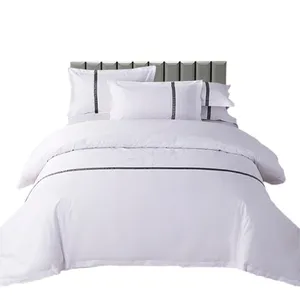 100% pure cotton five-star hotel dedicated bed sheets, duvet covers, linen bedding sets water proof bed sheet cover single bed