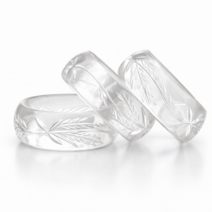 Ensemble de bracelets en résine marbrée géométrique imprimée pour femmes - Product Image 2