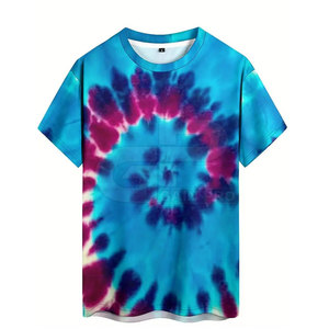 Camisetas urbanas de moda con estampado tie-dye para hombre, diseñadas para la moda moderna con tela cómoda, corte elegante y para uso diario. - Product Image 5