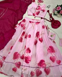 เสื้อผ้าปากีสถานแบบดั้งเดิมที่สวยงามผ้าไหมออร์แกนซ่า lehenga ผ้าไหม dupatta สำหรับงานแต่งงานเพื่อนเจ้าสาวที่ดีที่สุดสำหรับแฟนซี - Product Image 2