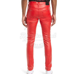 Premium Quality <b>Leather</b> <b>Pants</b> Factory Wholesale Price Customized Logo <b>Leather</b> <b>Pants</b> For <b>Men</b> - Product Image 3