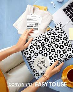Sacs polymailers 25x33cm, auto-adhésifs, étanches, résistants aux déchirures, durables, 2,3M, design léopard noir et blanc - Product Image 3