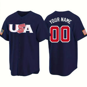 Prix de gros Maillot de baseball OEM de meilleure qualité Maillot de baseball personnalisé Nouvelle arrivée Vêtements d'équipe Vente à chaud Équipe personnalisée - Product Image 1