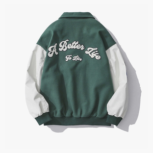 Veste universitaire en laine matelassée coupe-vent et respirante avec logo personnalisé, vente chaude, manteau décontracté, fabricant en gros, veste pour hommes - Product Image 2