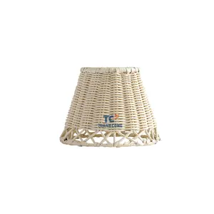 Натуральный материал из ротанга абажур из волокна декор из ротанга абажур для потолка простой классический металлический элемент освещения