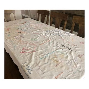 Mantel Rectangular Bordado con Diseño Floral Nórdico Personalizado, Color Beige, para Fiestas y Cenas, OEM, ODM, MOQ Bajo, Venta al Por Mayor Directa de Fábrica - Product Image 2