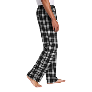 Pantalones cálidos de franela para hombre, pantalones a cuadros de Búfalo en blanco y negro, ropa de dormir clásica a cuadros con ajuste relajado, Ideal para el invierno - Product Image 2