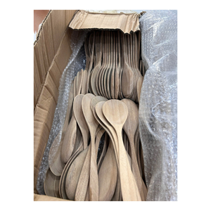 Cuchara de madera con logotipo personalizado grabada con láser para marca, opción de regalo sostenible, ideal para promociones y embalaje - Product Image 2