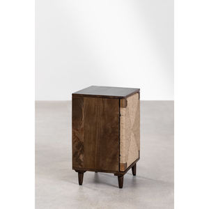 Mesita de noche de madera de mango y yute Evans - Product Image 6