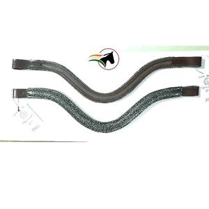 Équipement de bride d'équitation en cuir de haute qualité Meilleur vendeur à la mode canal vide bandes de sourcils vêtements équestres - Product Image 1