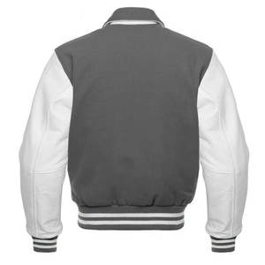 Veste Letterman Varsity pour hommes avec logo personnalisé, patchs brodés de haute qualité, manches en cuir pour l'hiver, vente en gros OEM - Product Image 6