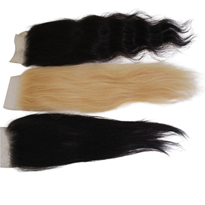 Meilleure qualité 100% extensions de cheveux humains et fermeture droite 5x5 attachée à la main 10-40 pouces paquet couleur blonde avec dentelle HD - Product Image 5