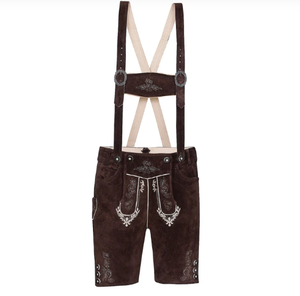 <b>Short</b> Traditional Lederhosen Dark Brown for <b>Men</b> High Quality <b>Leather</b> <b>Shorts</b> - Product Image 2