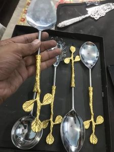 Juego de cubiertos de acero inoxidable no tóxico, cuchillo de mantequilla de Metal con acabado de espejo y utensilios para servir Pasta para uso en la cocina - Product Image 3