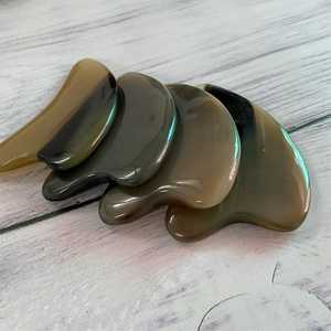 Buffalo Horn Guasha <b>Board</b> Gua Sha Massage <b>Board</b> with <b>Scraping</b> Plate for Effective Relaxation and Beauty Benefits - Product Image 3