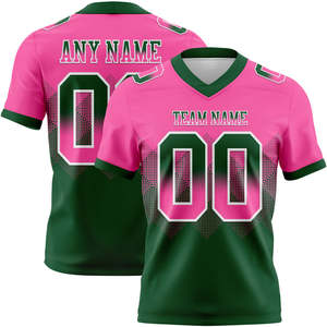 เสื้อตาข่ายไล่ระดับสีของแท้สำหรับอเมริกันฟุตบอลพิมพ์ลายธงทรงสี่เหลี่ยมแบบกำหนดเองสำหรับการแข่งขันโรงเรียน - Product Image 5