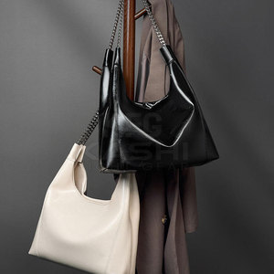 Sac à main pour femme en cuir véritable, design tendance, fermeture éclair, imperméable, léger, à porter à l'épaule ou en bandoulière, pour les voyages, le travail, les courses - Product Image 2
