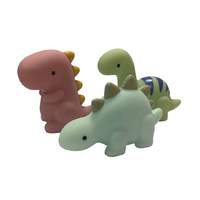 Jouets de bain en gros écologiques en forme de dinosaure, figurines d'animaux mignonnes en vinyle et plastique pour jeux aquatiques, avec fonction couineuse, faciles à mâcher pour chiens
