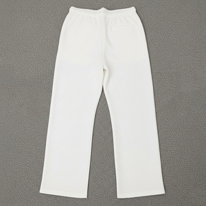 Pantalones de chándal acampanados de ajuste holgado de algodón 100% hechos a medida de alta calidad para mujer, pantalones de chándal transpirables de pierna ancha y recta para mujer - Product Image 6