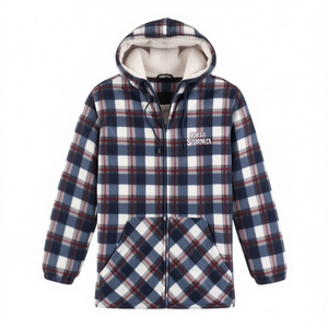 Dalory Navy <b>Checkered</b> SCHEIBLER Thermal <b>Jacket</b> Size L Winter Sports Accessories - Product Image 2