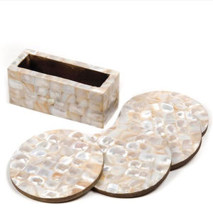 Posavasos estampado de cuarzo rosa ecológico al por mayor diseño de hueso de madera absorbente de agua supermejores alfombrillas y almohadillas directo de fábrica - Product Image 1