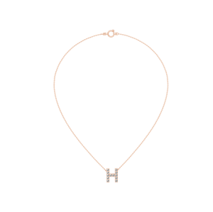 Joyería fina de Plata de Ley 925 para mujer, collar con colgante de letra H inicial personalizada con cadena de eslabones OEM ODM - Product Image 4