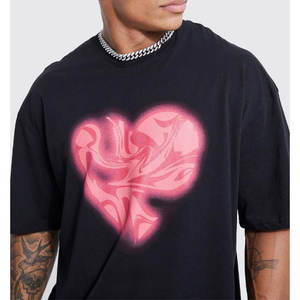 La mejor calidad 100% algodón Drop Shoulder T-shirts para hombres Ligero de gran tamaño de punto Personalizado Plain Blank Casual T-shirts - Product Image 3