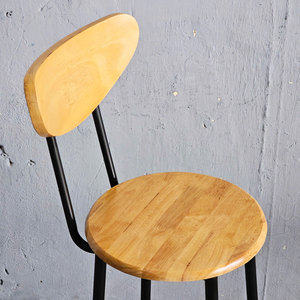 Tabouret de bar haut GBAK006 avec dossier, style farmhouse, en acier inoxydable et PU, design simple pour mobilier de bar ou chaise - Product Image 3