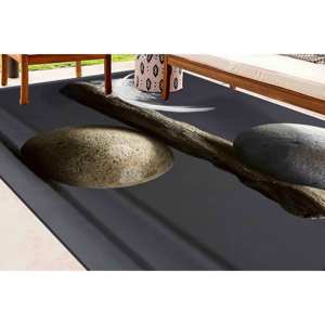 Alfombra de Piedra y Pluma: Alfombra Decorativa Moderna, Alfombra Delgada No Tejida - Product Image 1