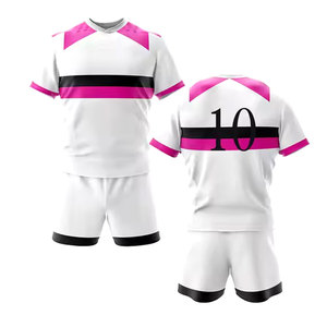 Venta al por mayor nuevo estilo hombres sublimado Rugby uniforme impreso diseño Jersey con pantalones cortos profesional de alta calidad Rugby uniforme - Product Image 2
