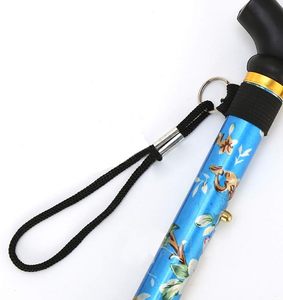 Cannes de marche pliables portables légères à hauteur réglable à 5 niveaux avec dragonne et poignée en T pour hommes femmes personnes âgées - Product Image 2