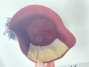 หมวกเฟซชรินเนอร์ส วินเทจ พร้อมพู่ห้อย หมวกเมสัน สีแดงอมน้ำตาลทอง หมวกฟรีเมสัน คุณภาพสูง ผลิตตามสั่ง ขายดี หมวกเฟซยอดนิยม - Product Image 6