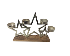 Trendy Set of 2 <b>Christmas</b> <b>Tree</b> Shape Tealight Candle <b>Holders</b> with Base for Festive Home And Hotel Decor - Product Image 6