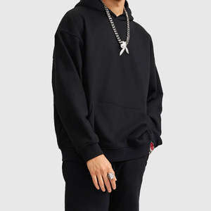 Sudadera con capucha de algodón 300 gsm 100% para hombre, Sudadera con capucha personalizada de talla grande para hombre, jersey de lana con hombros caídos y logotipo - Product Image 1